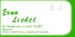 erno lichtl business card